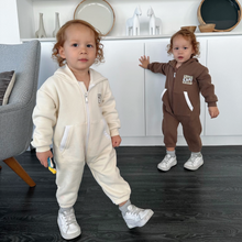 Load image into Gallery viewer, Brown Tracksuit Onesie
