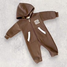 Load image into Gallery viewer, Brown Tracksuit Onesie
